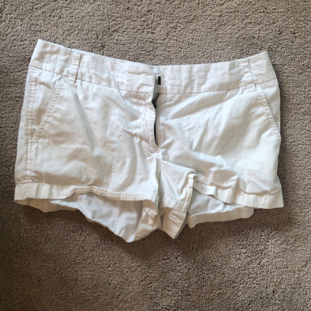 J Crew White Chino Shorts